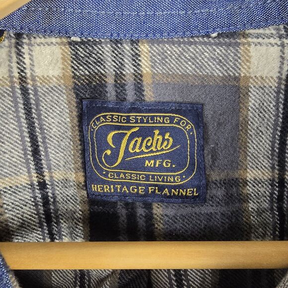 Jachs MFG Heritage Flannel Shirt Mens Size XL Plaid Long Sleeve Button Up Grunge - Picture 4 of 8